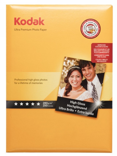 Kodak Ultra Premium Photo Paper Gloss 280 gr. - 10 X 15 cm. - 50 stk.